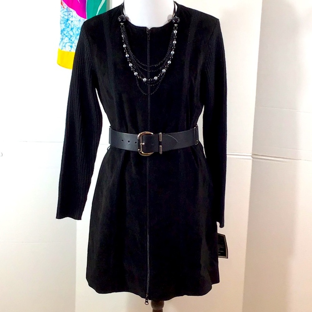 Clothes by Revue black suede dress M NWT